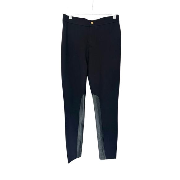 J.Crew Pixie Pant Black Leather Panel Office Career Work Business Ankle Size 6 - Picture 1 of 10